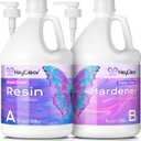 2 Gallon Epoxy Resin Kit with Pumps, Crystal Clear and Hard Upgraded 2 Part Resin and Hardener for Casting Coating, Countertop, Table top, Art DIY Handcraft Jewelry