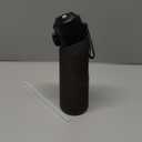 Air Scent Water Bottle 22oz with 12 Fruit Flavor Pods & Straw | Scent-Based Flavored Water Bottle, Matte Black | No Calories, Sugar-Free, BPA Free | for Kids, Adults, Suitable for Carbonation