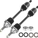 Front Left/Right CV Axle & Wheel Bearing Kit for Honda FourTrax Foreman TRX 500 2005-2014, for FourTrax Rincon TRX 680 4x4 2006-2020, 2 CV Axles and 2 Wheel Bearings