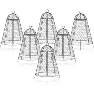 boldworks Garden Cloches for Plants Chicken Wire Cages to Protect from Animals Outdoor Extra Large Rustproof Thicker and Finer Mesh 12" x 20" Pack of 6