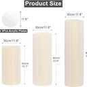 Cylinder Stands for Party 3Pcs Round Pedestal Stand Foldable Cardboard Columns Cylinder Tables for Parties Baby Shower Birthday Wedding Pillars Display Decoration
