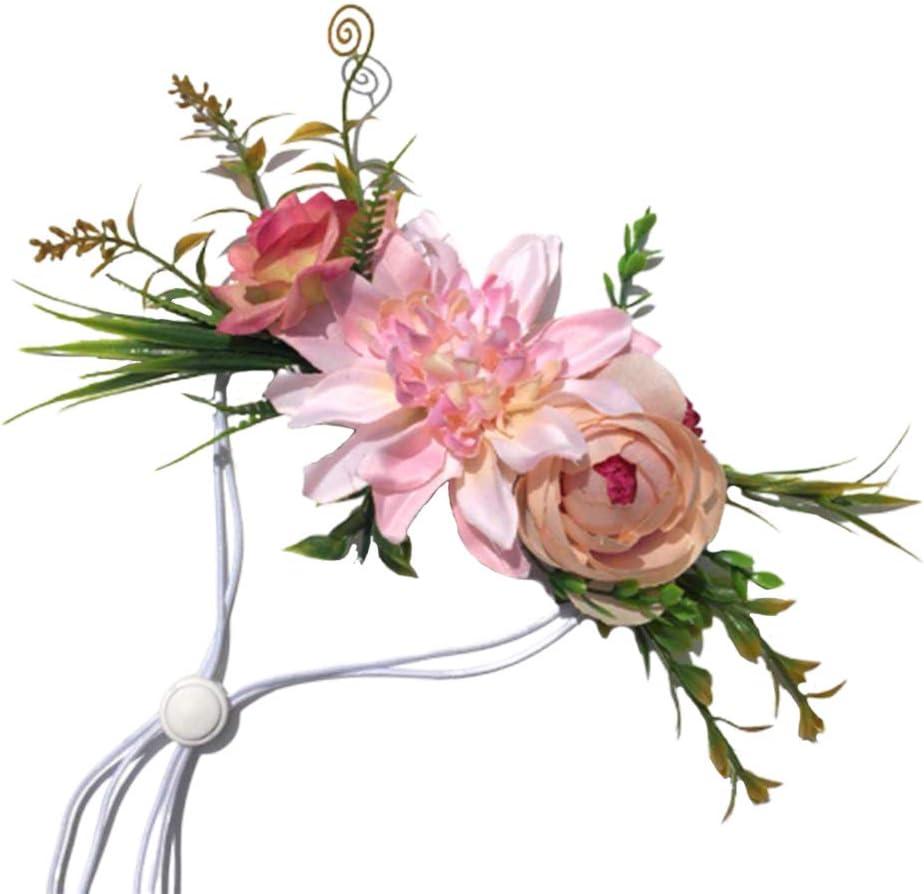 Wedding Flower Collar & Headband, Pet Crown Wreath for Cats & Dogs