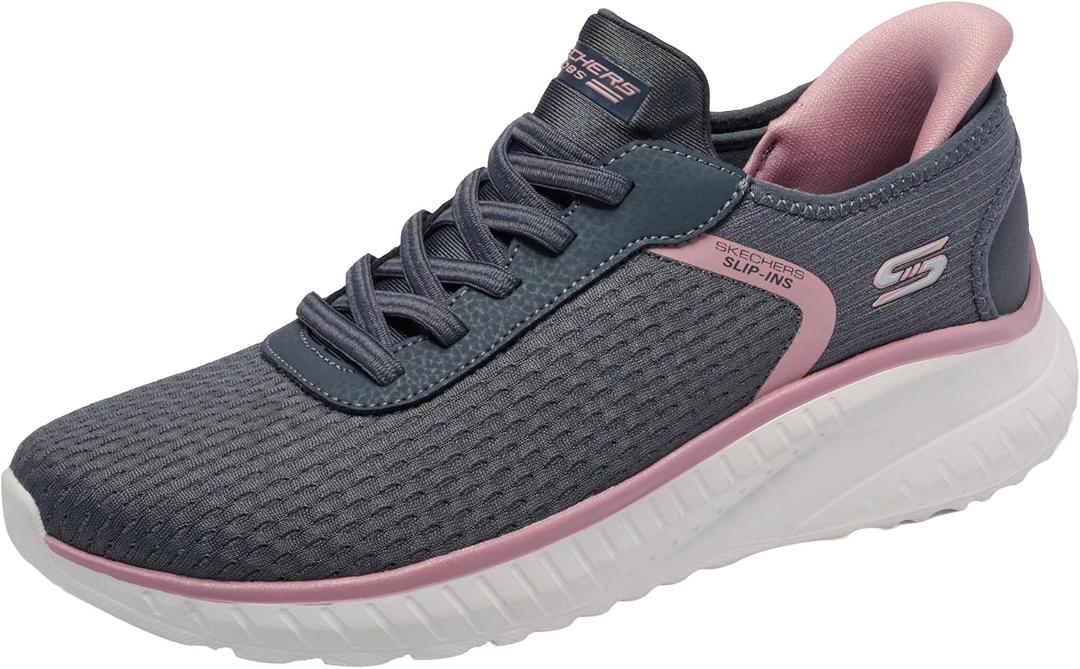 Skechers Womens Bobs Squad Chaos - Stroke of Luck, 7.5, Grey