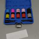 DPTOOL Half Size Lug Nut Socket Set 1/2 Drive Impact Flip Socket Set Metric 6 Point Non-Marring Thin Wall Double Ended Wheel Lug Nut Socket for Removal of Swollen, Dented and Deformed Lug Nuts