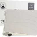Stone Bath Mat, Quick Drying Bath Mat for Bathroom, Diatomaceous Earth Mat, Quick Dry Shower Mat, Fast Absorbent, Elegant Design, Easy to Clean - White 23.615.35