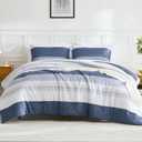 Litanika Queen Comforter Set Mineral Blue - 3 Pieces Lightweight Fluffy Bedding Comforter Sets, All Season Down Alternative Comforter (1 Comforter, 2 Pillowcases)