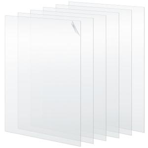 Beeveer Polycarbonate Clear Plastic Sheet 6 Pcs 8" x 10" Flexible Plastic Sheet Panels with UV Coating on Both Sides for Crafts DIY Window Replacement Panes