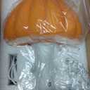 FANHAO Touch Bedside Table Lamp Cordless Lamp, Glass Pumpkin Lamp Portable Desk Lamp, 4000mAh Cordless Rechargeable, 3-Color Dimmable for Dorm Living Room, Aesthetic Home Decor