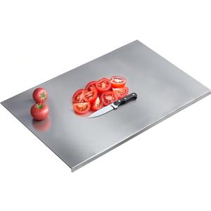 304 Stainless Steel Cutting Board – Stainless Steel Kitchen Chopping Boards Non-Slip, Dishwasher Safe – Ideal for Meat, Vegetables, Fruits, Bread & Baking – Commercial & Home Use (31.5 * 19.6in)