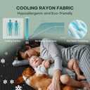 OhGeni 100% Waterproof Mattress Protector, Queen-Black Size Mattress Pad, Fits 6"-20" Mattresses with Deep Pocket, Cooling, Breathable Fitted Sheets, Soft Bed Cover, Noiseless, Machine Washable