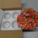 Hewory Fall Candle Holder Centerpiece: Thanksgiving Candle Holders Set of 4 with Maple Leaves Wreath & Berries, Glass Tealight Candle Holder Fall Centerpiece Table Decorations for Thanksgiving Table (Clear)