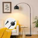 Matte Black Arc Floor Lamp 71" Tall, Dimmable 12W LED Smart Standing Lamp with Remote Control, 360 Rotatable Adjustable Height & Span, Reading Floor Lamp for Living Room, Bedroom, Office, Library
