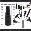 10PCS Universal Vacuum Attachments Kit Wet Dry Plastic Vacuum Hose Adapter 1-1/4" Vacuum Cleaners Accessories with Horse Hair Brush Flexible Crevice Tool Adapter for Shop Vac Accessories