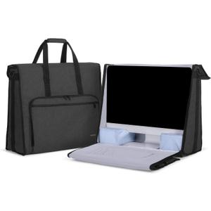 Damero Carrying Tote Bag Compatible with Apple 21.5" iMac Desktop Computer, Travel Storage Bag for iMac 21.5-inch and Other Accessories, Black, Fit for 21.5" IMac