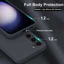 bemal for Samsung Galaxy S25 Plus Case - Smooth Silky Liquid Silicone - Slim Fit Soft Microfiber Lining - Designed for Women and Girls - Shockproof Protective Phone Cover 6.6"- Dark Blue