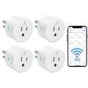 3 x EIGHTREE Smart Plug 5GHz& 2.4GHz, 15A WiFi Smart Outlet Compatible with Alexa & Google Home, Smart Home WiFi Plug with Remote Control, Timer Outlet with Schedule, 4 Packs