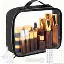 26 Pack TSA Approved Glass Travel Skincare Containers, 2/1.7/1.35/0.7/0.5/0.3oz Refillable Traveling Size Containers with Pump, Jars & Essential Oil Bottle, Leak-Proof for Creams & Liquids (EXP 07/15/26)