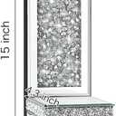 Pibeyer Crystal Crush Diamond Wall Candle Holder Set of 2, Silver Mirrored Candle Sconces, Home Wall Decoration for Living Room, Dining Room & Bedroom