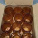 Woho 24pcs Amber Votive Candle Holders, Glass Tea Lights Candle Holder for Wedding Table Centerpiece, Vintage Tealight Candle Holder Decor for Anniversary, Bridal Shower Christmas Party