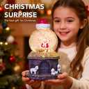 Christmas Snow Globes Swirling Glitter Santa Snow Globe Lantern Lighted Musical Water Lantern with 8 Songs for Christmas Decoration Gifts (Multicolor)