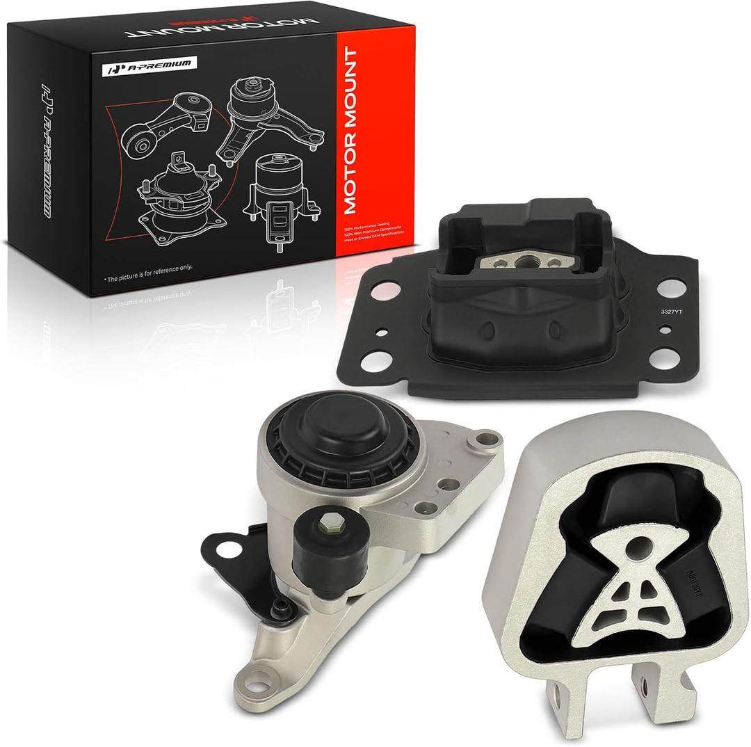 A-Premium 3PCS Engine Motor Mount and Transmission Mount and Torque Strut Mount Kit Compatible with Ford Fusion 2013-2017 & Lincoln MKZ 2013-2016, 2.0L, Turbocharged