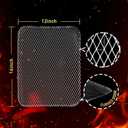 10 Pcs Disposable Grill Topper,16x12 Inch Grill Mesh Mat Disposable Pans,Non-Stick BBQ Aluminum Mats for Outdoor Grills, Easy to Clean