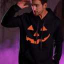 Arvilhill Mens Halloween Pumpkin Hoodies Funny Skeleton Sweatshirts (S-3XL) (Black, S)