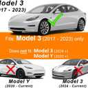 Logo Decal Overlay Stickers for Tesla Model 3 (2017 to 2023), Standard Wrap, 11-pc Set (Satin Pink)