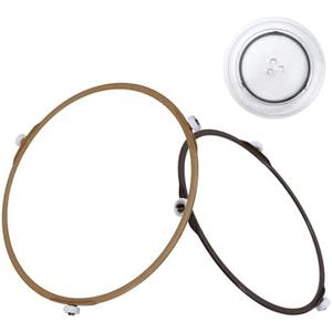 Microwave Turntable Ring, 7.44 & 8.66 Inch Replacement Microwave Turntable Accessories for Roller Spinner for 9-12 Inch Glass Plates, Oven Tray Plate Holder Durable Support Parts
