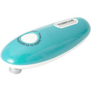 Farberware Compact Battery Operated Hands-Free Automatic Can Opener for any Size Can with Magnet to Safely Remove Lid, Seamless Opening Decreases Sharp Edges for Easily and Safely Opening Cans, Aqua (9.06 x 2.56 x 2.17 Inch)
