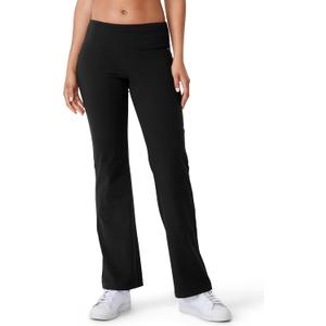 Jockey Women's Activewear Cotton Stretch Slim Bootleg Pants  (Black, 1XL)