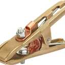 260/500A Welding Ground Clamp, Brass A-Shape Ground Welder Ground Clamp Welder Earth Ground Cable Copper Grip Clip Clamp for Welding Machine(500A)