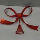 Large Glitter Red Bow Christmas Tree Topper,9.4 Inch Metal Tree Topper,Red Bow Christmas Decorations for Xmas Home Decor Holiday Party Indoor Outdoor Shop Office