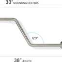 Seachrome Bathroom Grab Bar, 38 inch Stainless Steel, Right Handed Zuma Bar, 1 1/4 inch Diameter, Handicap Grab Bar, Safety Rail, Satin Stainless (Model: GWR-3638-QCR-SS)
