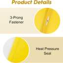 6-Pack Plastic Folders with Pockets and Prongs,2-Pocket Folders with 3 Fasteners, Holds 8-1/2" x 11" Paper for School/Office/Home, Yellow