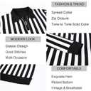 Alex Vando Mens Knit Polo Shirts Long Sleeve Sweater Casual Fashion Classic Button Down Polo Shirts (Medium, Black/White)