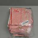 GSM Brands Popcorn Containers Boxes (100 Pack) - Striped White and Red Paper - for Home Movie Theater