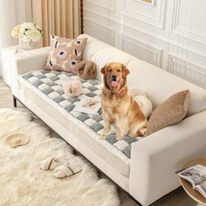 Dog Couch Cover Protector, Dog Couch Coves for Sofa, Couch Cushion for Dogs Washable, Pet Mat Bed Couch Covers for Large Dogs (27.5 x 82.6 inch, Blue Gray)