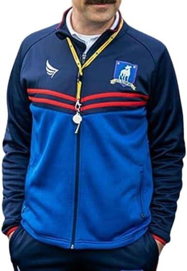 Mens Football Coach Track Blue Jacket | Football Track Blue Jacket (3X-Large)