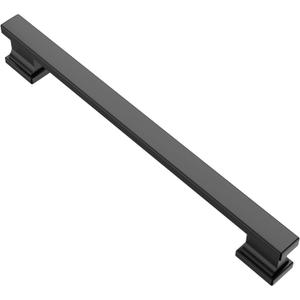 Alzassbg 10 Pack Matte Black Cabinet Pulls, 7 Inch(177.8mm) Hole Centers Kitchen Cabinet Handles for Cabinets and Drawers AL3061MB
