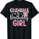 Grandma of The Birthday Girl Farm Cow 1 St Birthday Girl T-Shirt, L