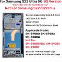 OLED for Samsung Galaxy S22 Ultra 5G LCD Display Screen Assembly Replacement for Samsung S22 Ultra Touch Digitizer Screen with Frame Toolkits S908U S908A US Version(Green)