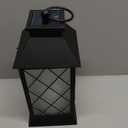 18" Solar Lanterns Outdoor Waterproof, Glass Solar Flickering Flame Lantern Large Hanging Solar Lantern Metal Decorative for Patio Garden Backyard Outside Tabletop Mothers Day Gifts Mom