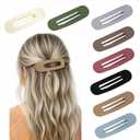8PCS Flat Hair Claws Matte Non-Slip Clips for Women, Strong Hold Hair Accessories for All Hair Types, Daily Wedding Party Date Beach Use (Style1(Flat))