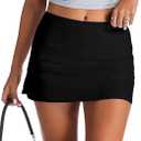 Women's Mini Skirt Mid Rise Stretchy Side Slit Bodycon Skorts with Shorts Daily Going Out Outfits
Size Small
