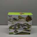 Dinosaur Toys,Create A Dinosaur World Road Race,Flexible Track Playset and 2 pcs Cool Dinosaur car for 3 4 5 6 Year & Up Old boy Girls Best Gift (Green)