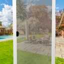 Sliding Patio Screen Door with Pet-Proof Petscreen Mesh 36 White, Fully Assembled, Adjustable Fit 7881 for Most U.S. Door Frames