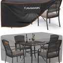 MBLCOOVERS Patio Set Covers Waterproof Outdoor, Square Patio Table Covers, Outdoor Sectional Sofa Wicker Rattan Dining Set Cover Black 94"(L) x94(W) x28(H)