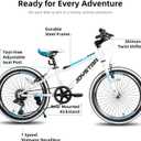 JOYSTAR Lubbock 20 24 Inch Kids Bike for Boys & Girls Ages 7-12 Years Hardtail Mountain Bike for Kids with 1-Speed/7-Speed Drivetrain, White Wall Knobby Tires, Kids' Bicycle, 20 Inch Wheels