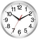 Rohioue Wall Clock Modern 10 Inch Battery Operated Silent Non Ticking Analog Clock Decorative for Bedroom Kitchen Bathroom Office Home Living Room (Silver)
